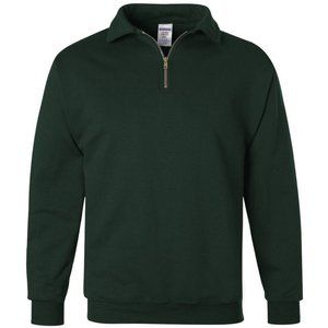 Jerzees Adult Super Sweats NuBlend Fleece Quarter Zip Pullover-4528-Forest Green